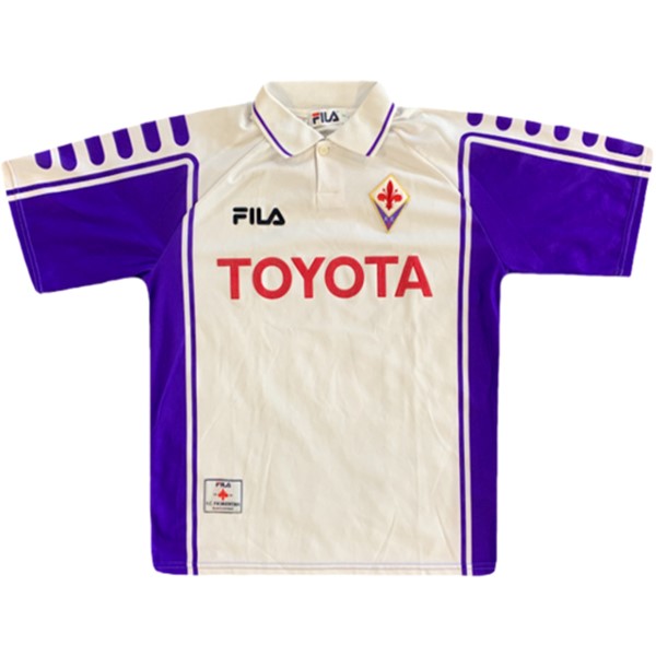 Tailandia Camiseta Fiorentina FILA Segunda equipo Retro 1999 2000 Blanco